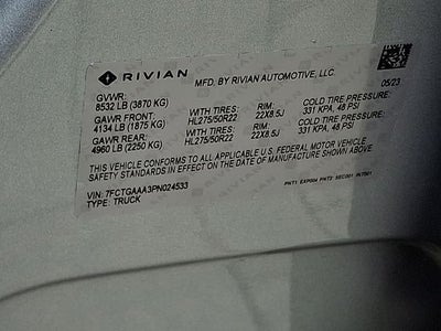 2023 Rivian R1T Adventure