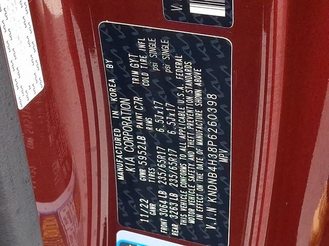 2023 Kia Carnival LX Seat Package