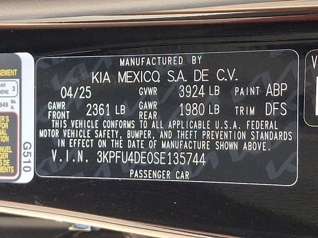 2025 Kia K4 EX