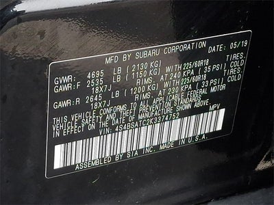 2019 Subaru Outback 2.5i Touring