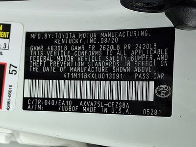 2020 Toyota Camry SE