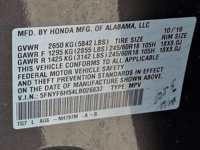 2020 Honda Pilot EX-L